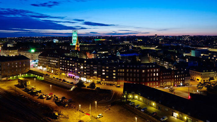 Die Skyline von Aarhus, der Kulturhauptstadt 2017