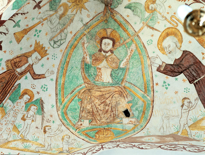  Bild – Wandmalerei vom Elmelunde Meister auf Mön