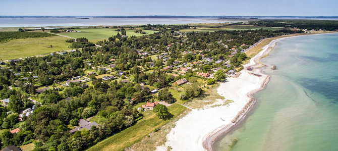 Luftfoto von Ulvshale Strand