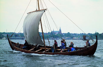 Fahrt mit dem Wikingerschiff auf dem Roskilde Fjord
