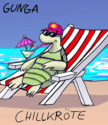 Gunga Comic: Chillen im Badeurlaub in Dänemark