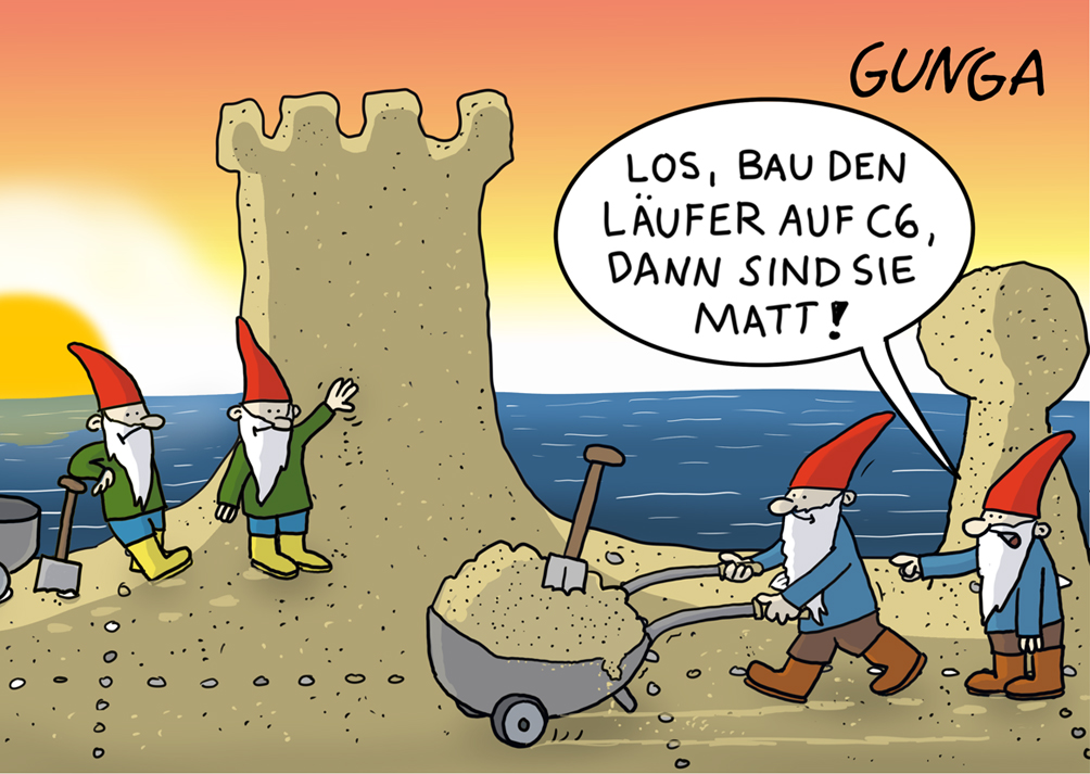 Cartoon Gunga: am Strand in Dänemark